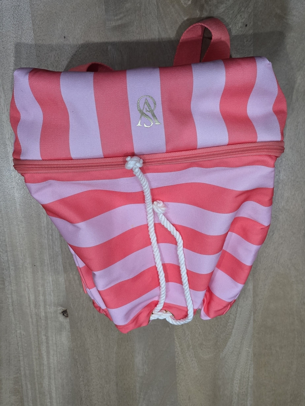 NWT Victoria's Secret Pink Striped 2-in-1 Beach Backpack & Insulated Cooler Bag
